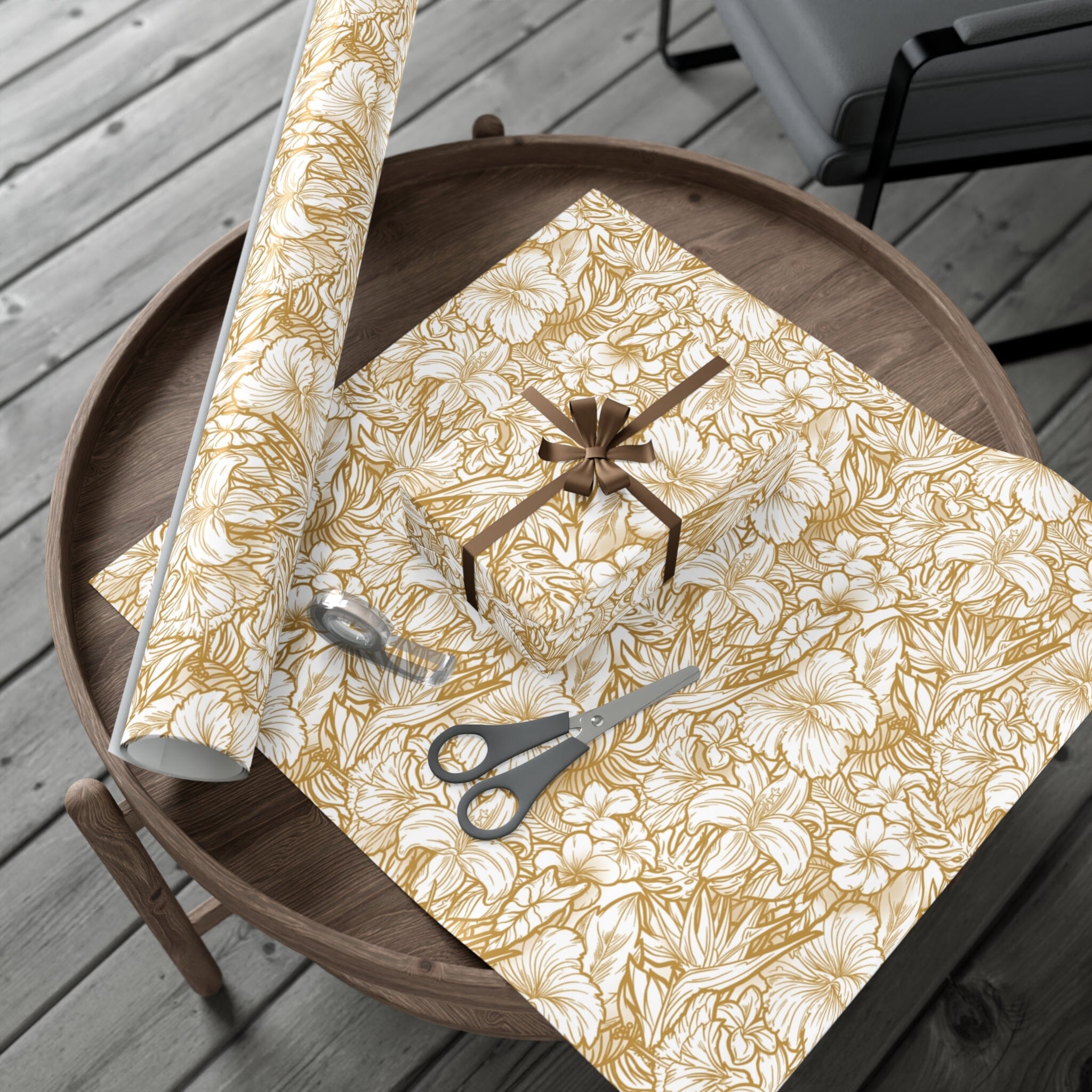 MATALASI Polynesian Gift Wrap Papers Home Decor Printify 30" x 72" Satin