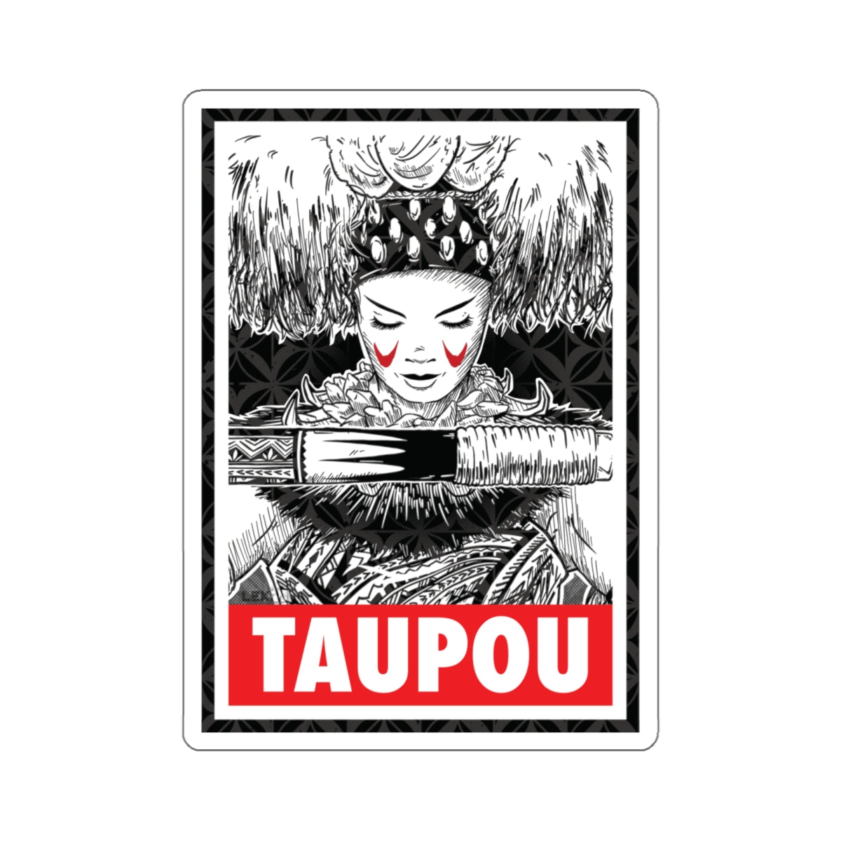 TAUPOU RED Kiss-Cut Stickers