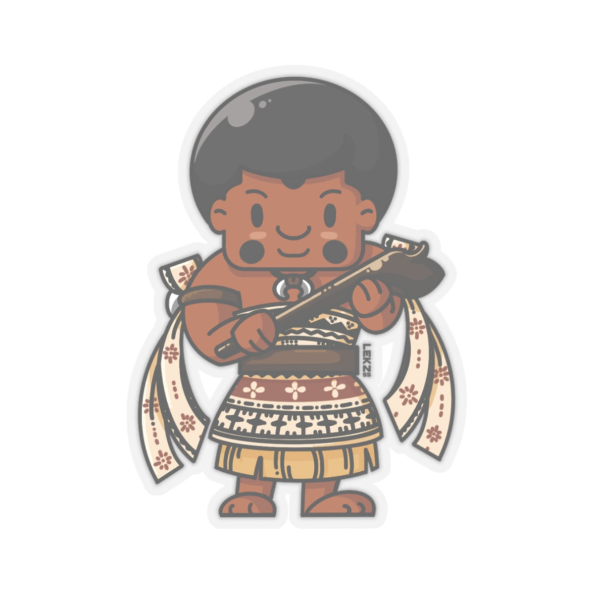 FIJI Boy Samoa Kiss-Cut Stickers