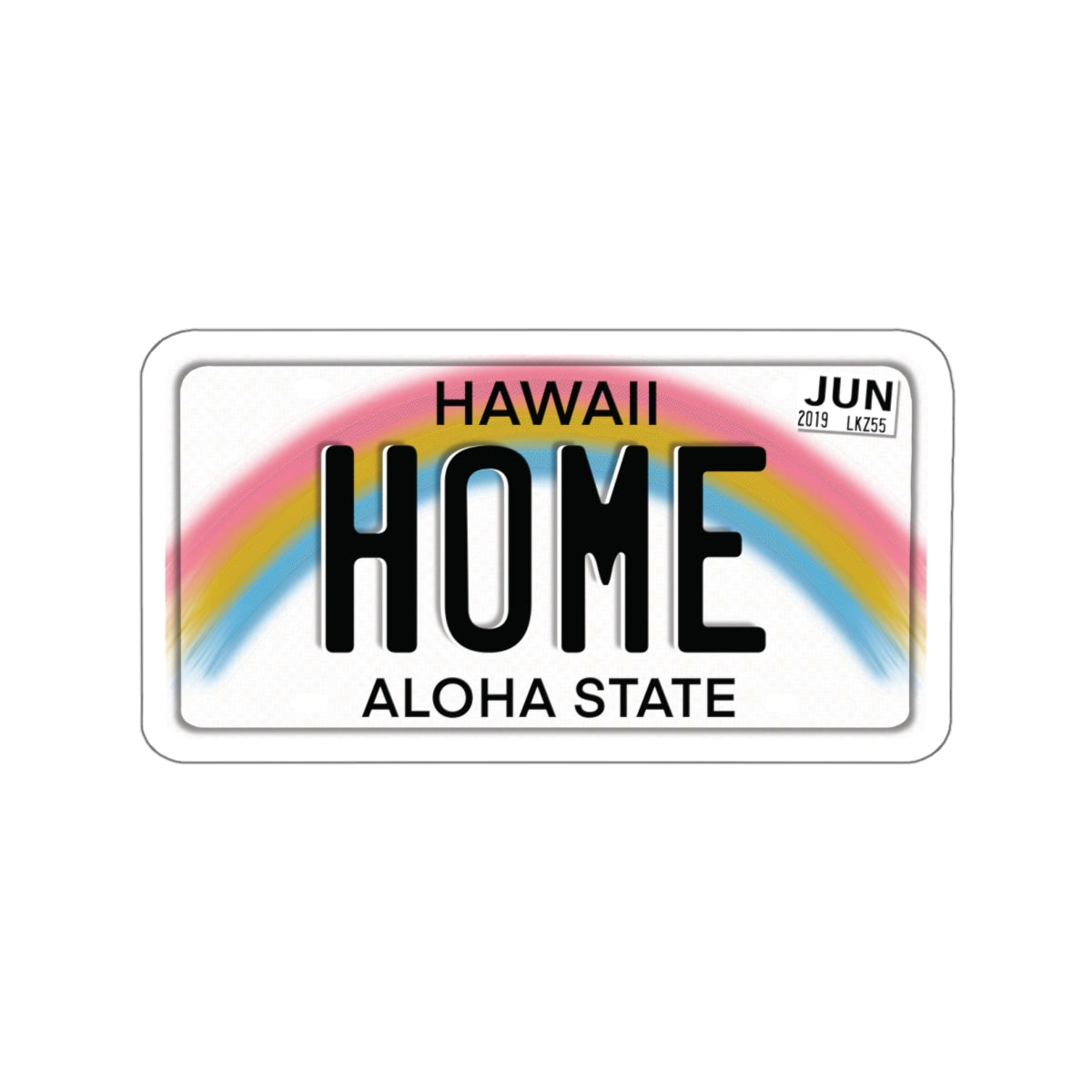 LICENSE PLATE HAWAII Kiss-Cut Stickers
