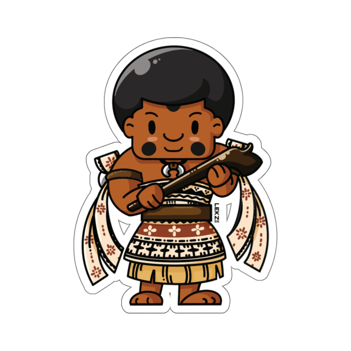 FIJI Boy Samoa Kiss-Cut Stickers