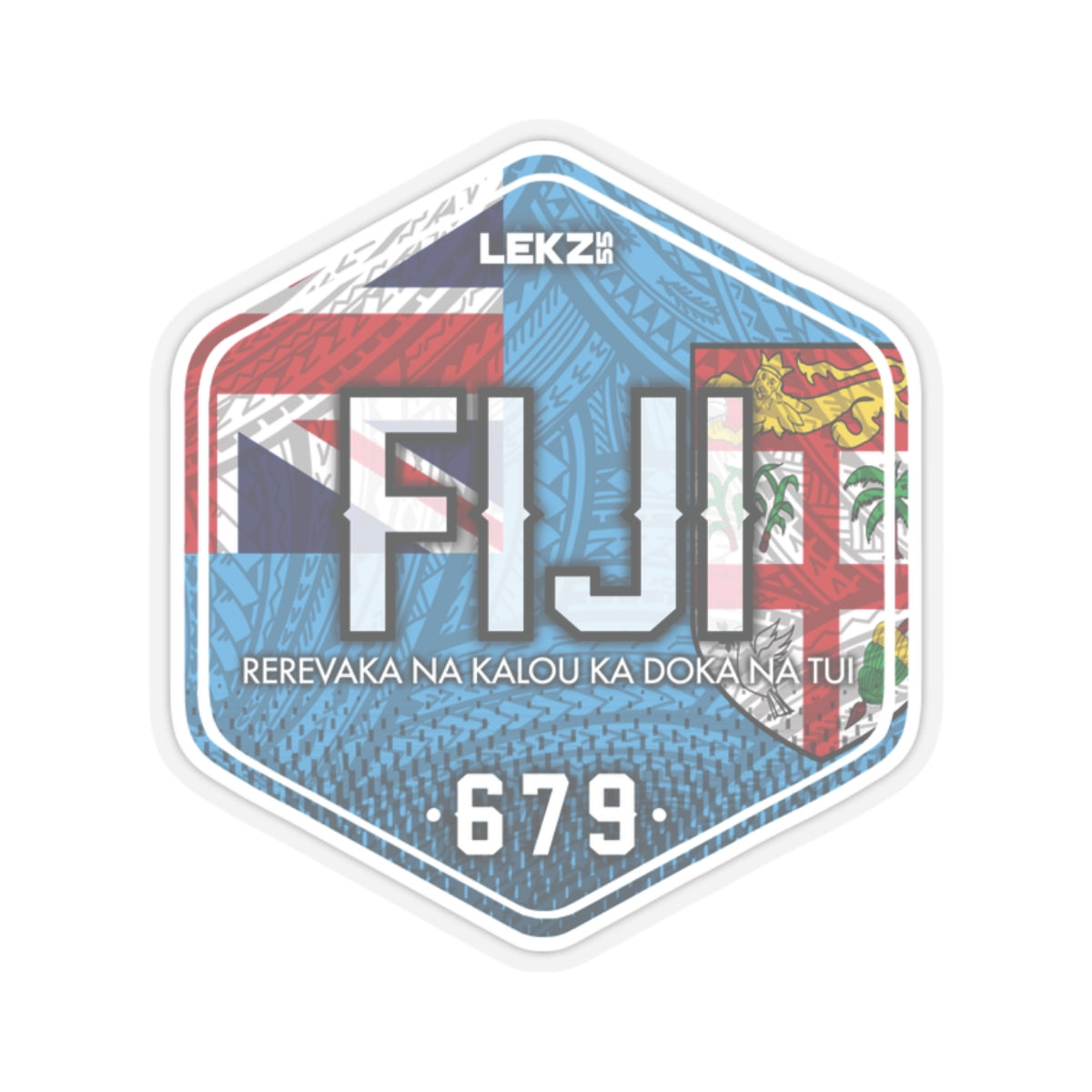 FLAG BADGE Fiji Kiss-Cut Stickers