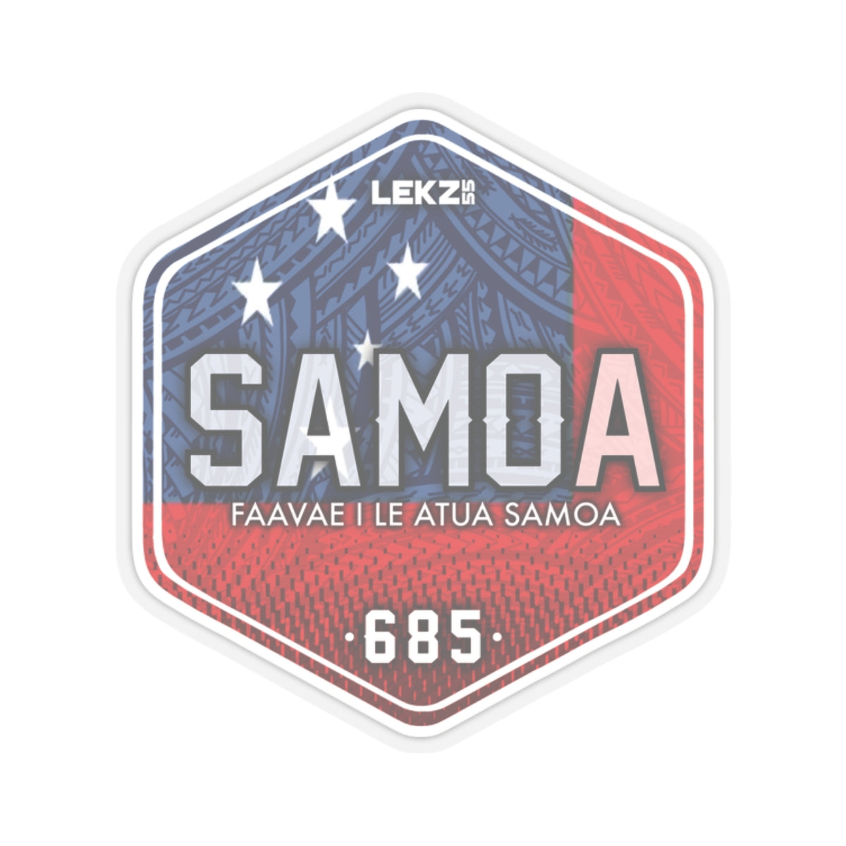 FLAG BADGE Samoa Kiss-Cut Stickers