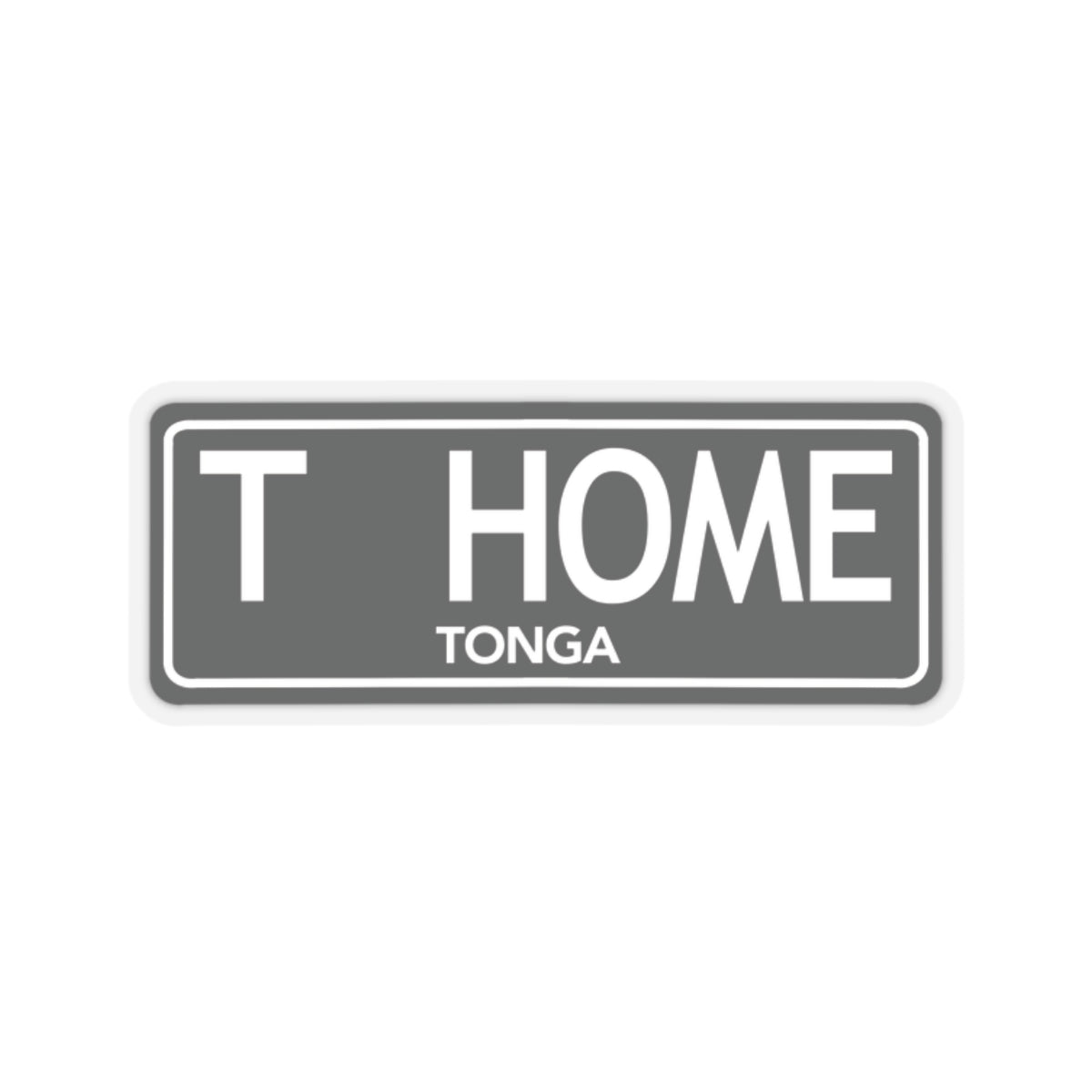 LICENSE PLATE TONGA Kiss-Cut Stickers