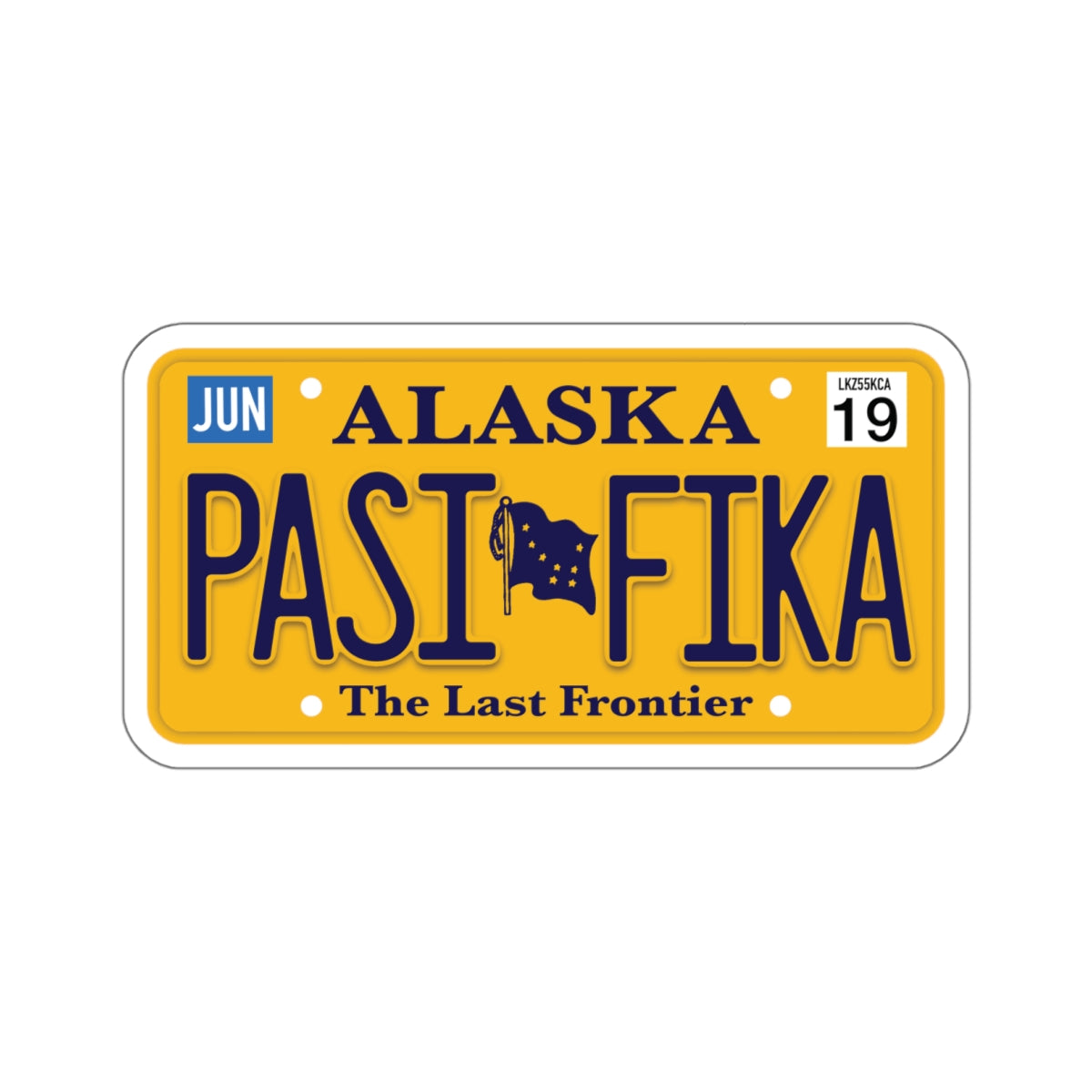 LICENSE PLATE ALASKA Kiss-Cut Stickers