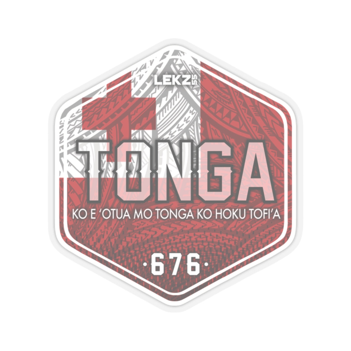 FLAG BADGE Tonga Kiss-Cut Stickers