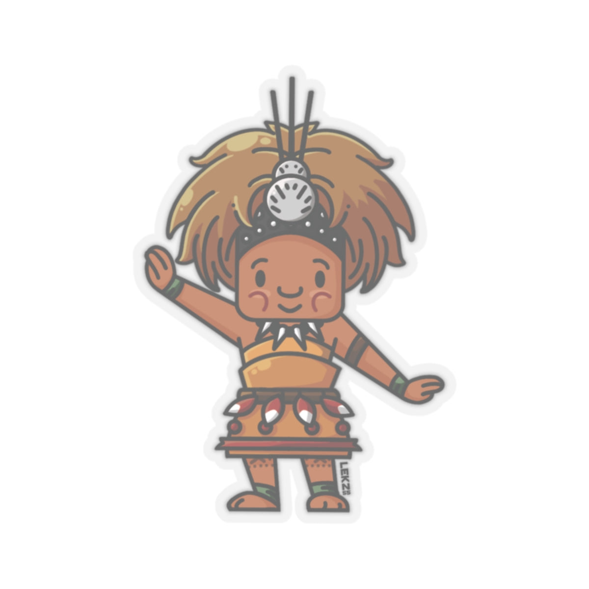 SAMOA Girl Samoa Kiss-Cut Stickers