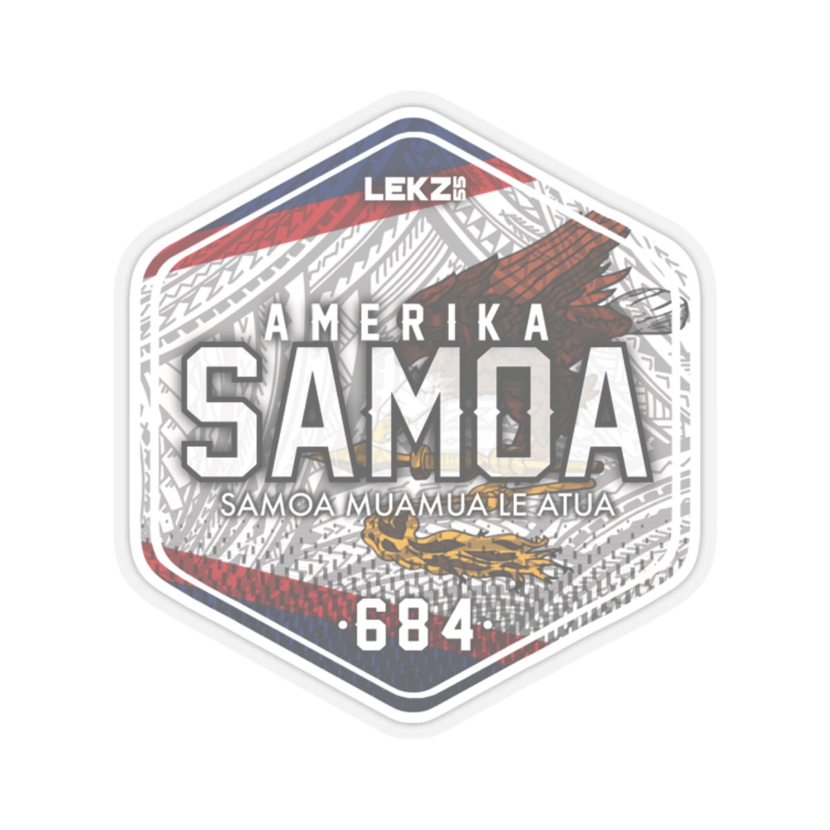 FLAG BADGE American Samoa Kiss-Cut Stickers