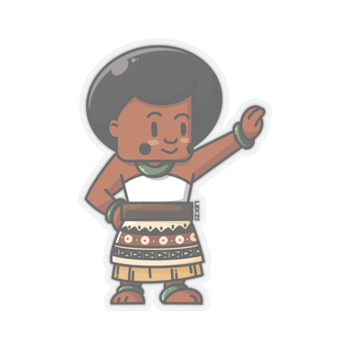 FIJI Girl Samoa Kiss-Cut Stickers