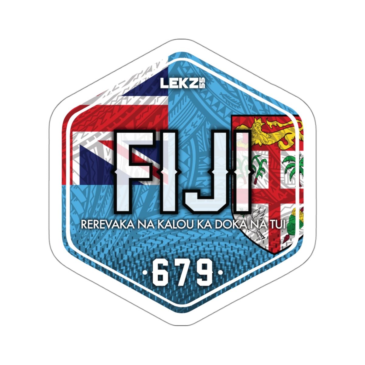FLAG BADGE Fiji Kiss-Cut Stickers