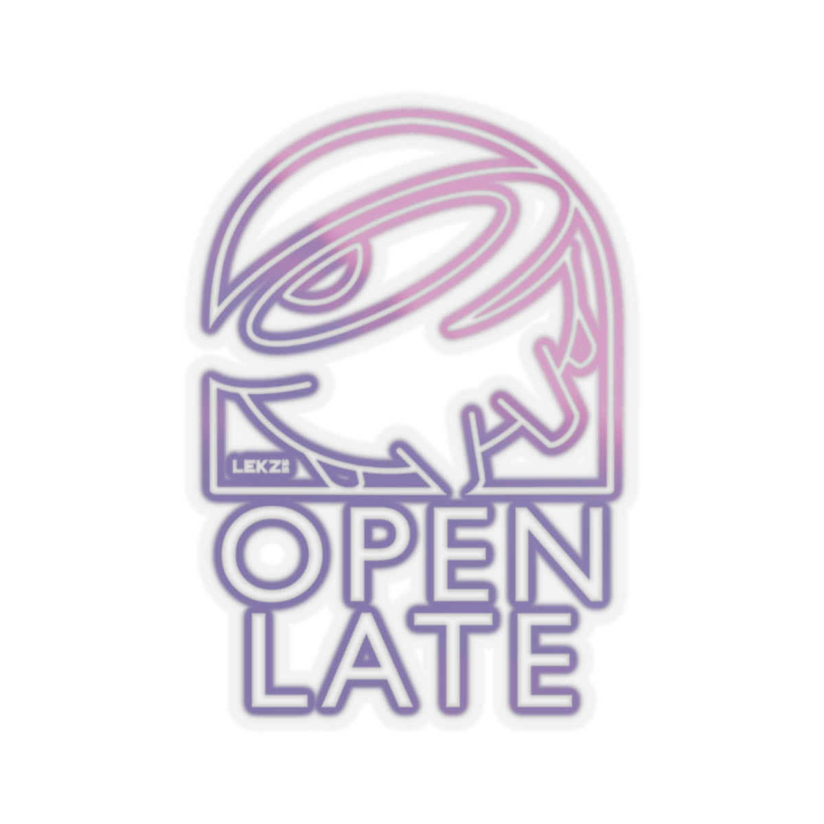 OPEN LATE Kiss-Cut Stickers