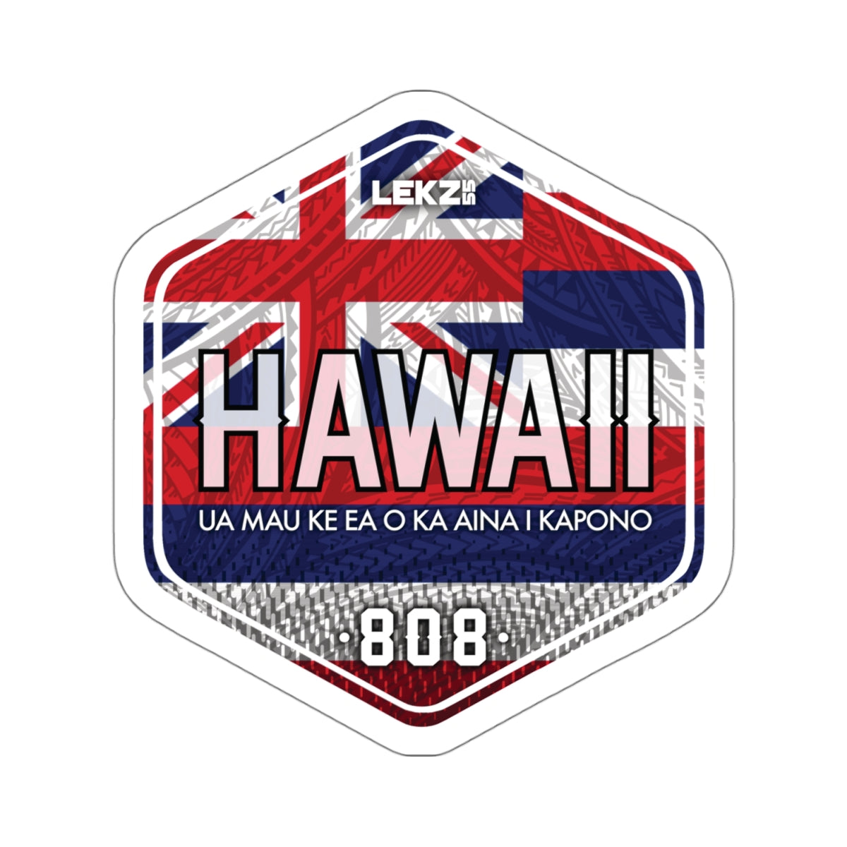 FLAG BADGE Hawaii Kiss-Cut Stickers