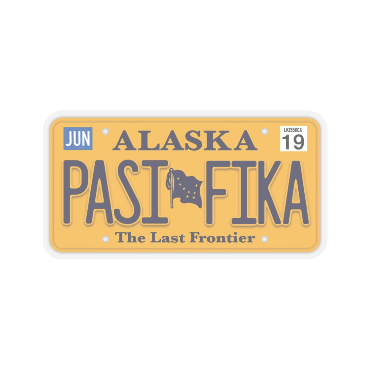LICENSE PLATE ALASKA Kiss-Cut Stickers