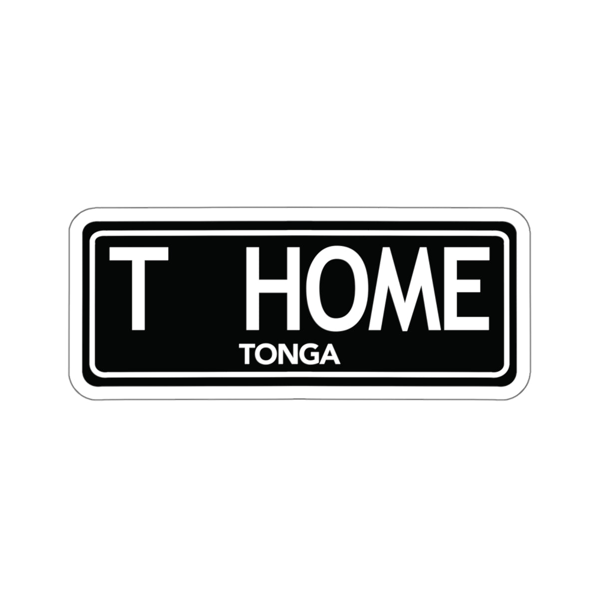 LICENSE PLATE TONGA Kiss-Cut Stickers