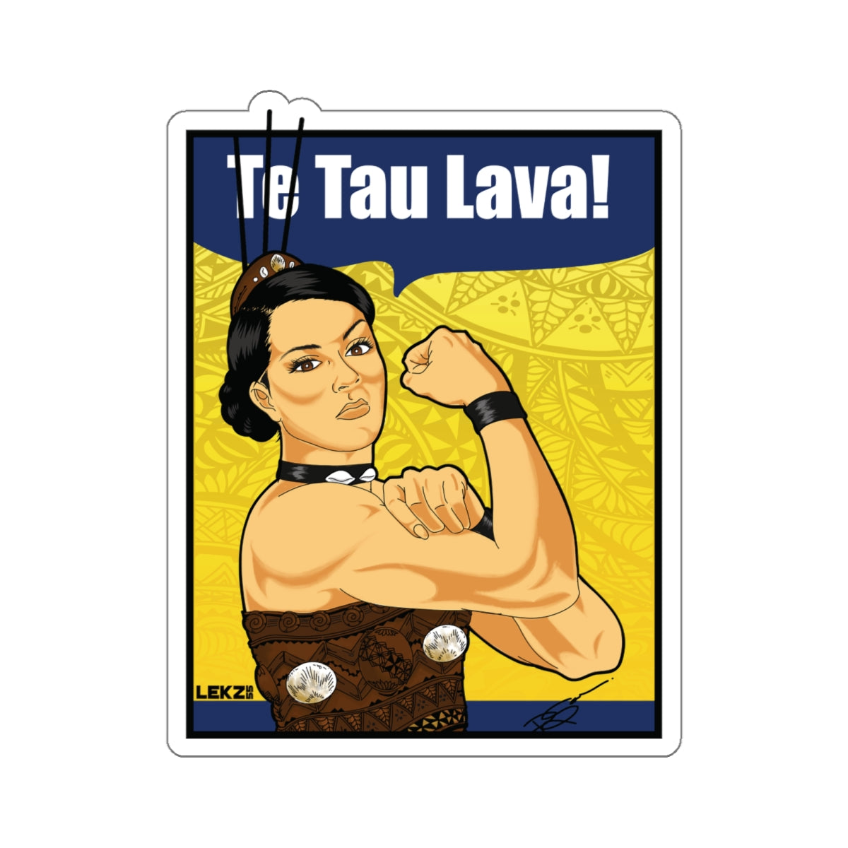 TE TAU LAVA Kiss-Cut Stickers