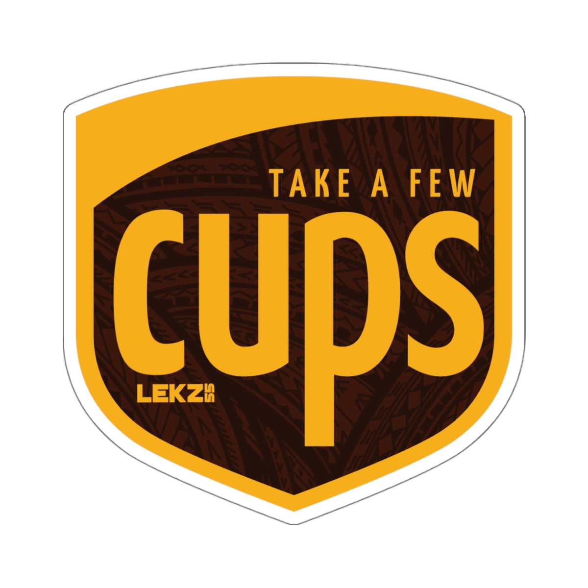 TAKE AFEW CUPS Kiss-Cut Stickers