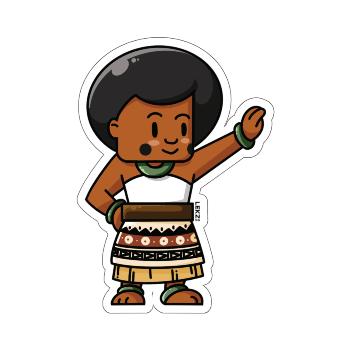 FIJI Girl Samoa Kiss-Cut Stickers