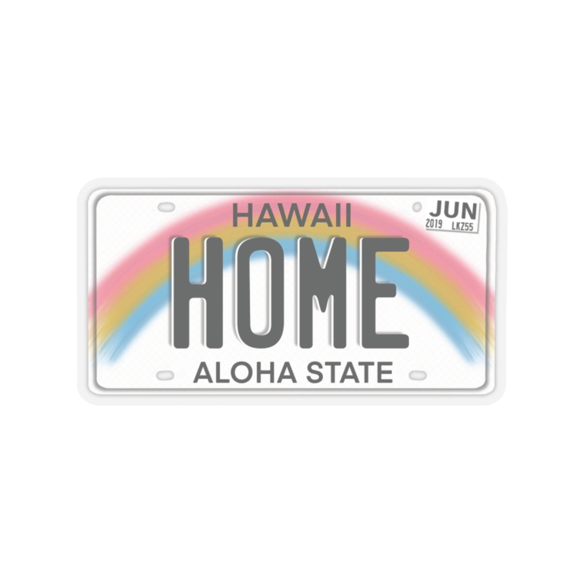 LICENSE PLATE HAWAII Kiss-Cut Stickers