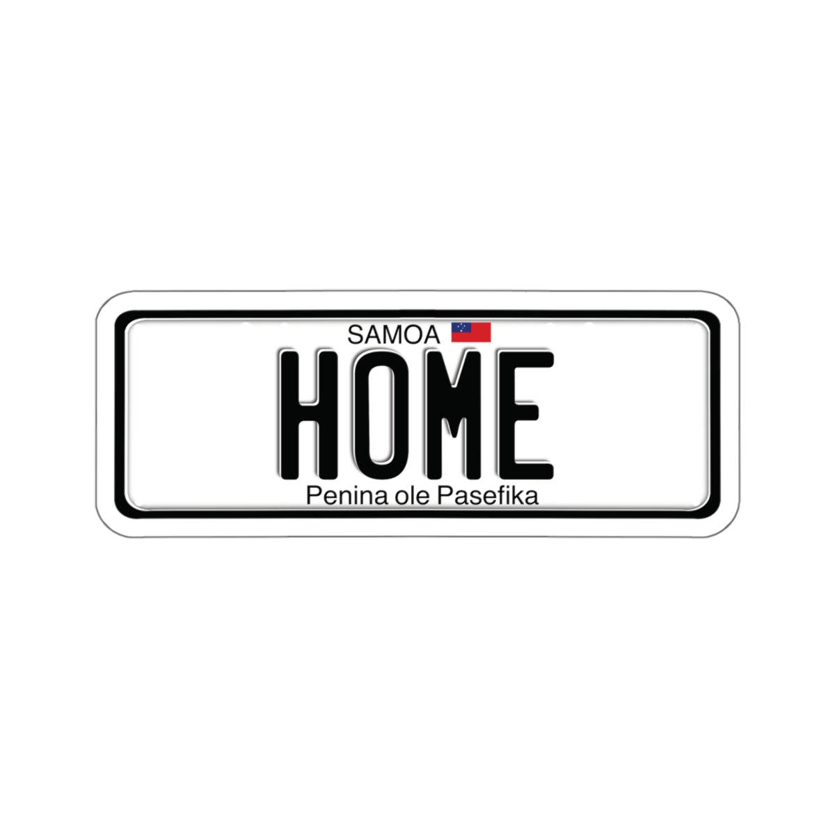 LICENSE PLATE SAMOA Kiss-Cut Stickers