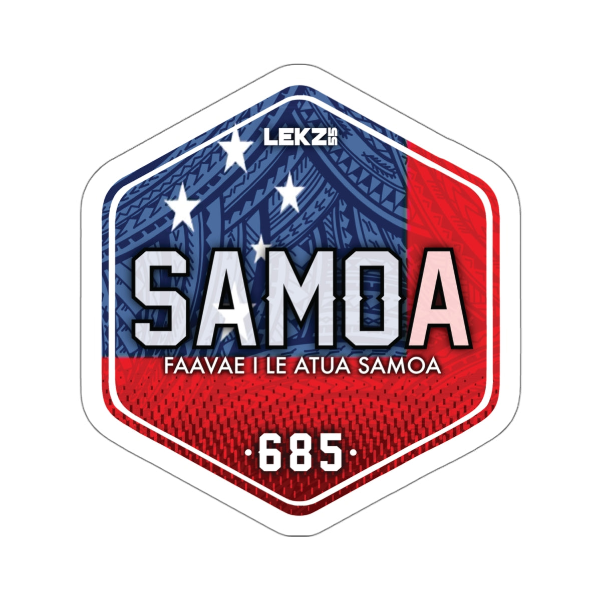 FLAG BADGE Samoa Kiss-Cut Stickers