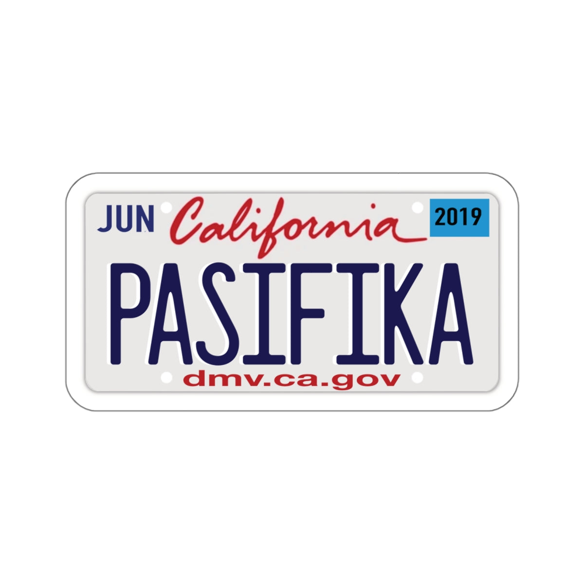 LICENSE PLATE CALIFORNIA Kiss-Cut Stickers