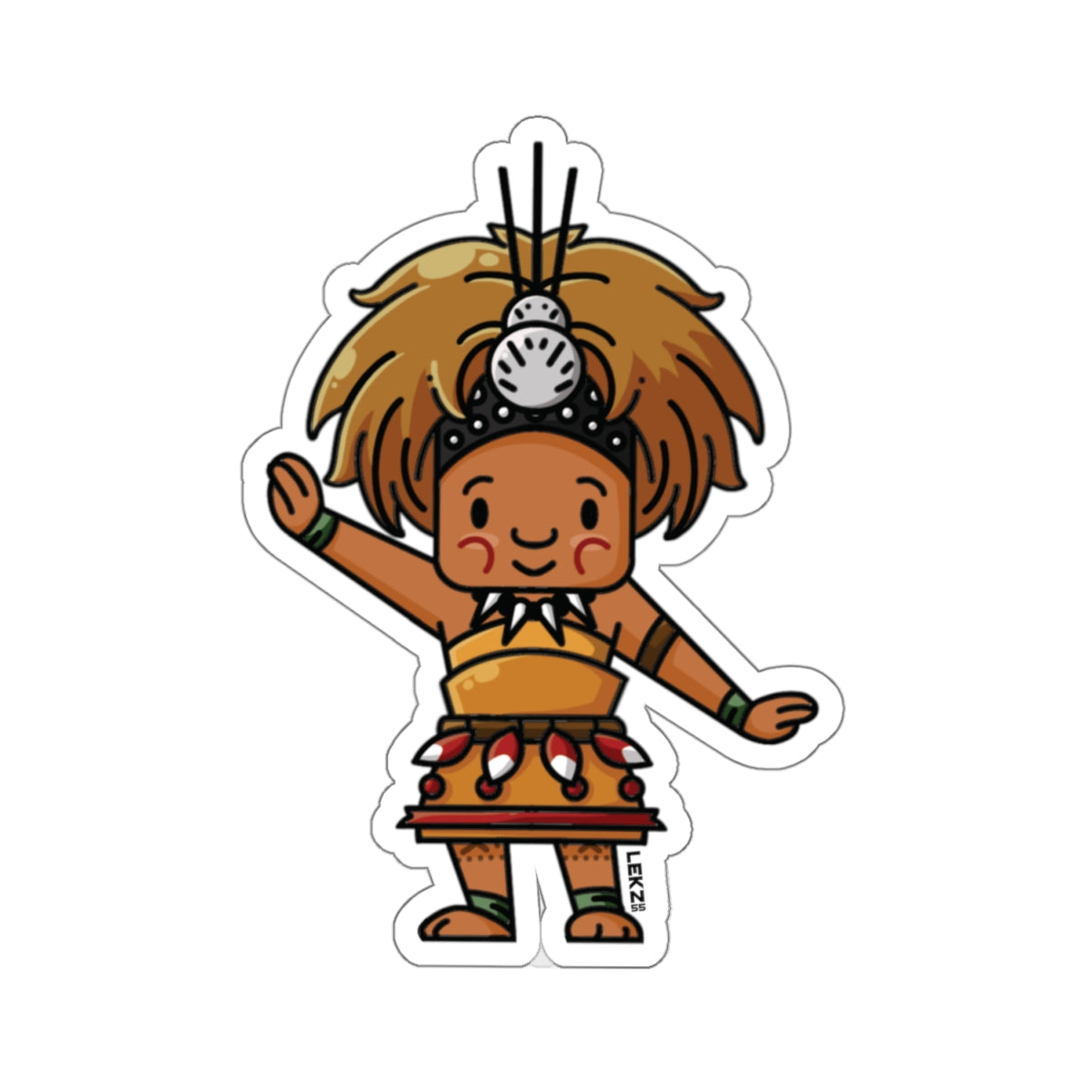 SAMOA Girl Samoa Kiss-Cut Stickers