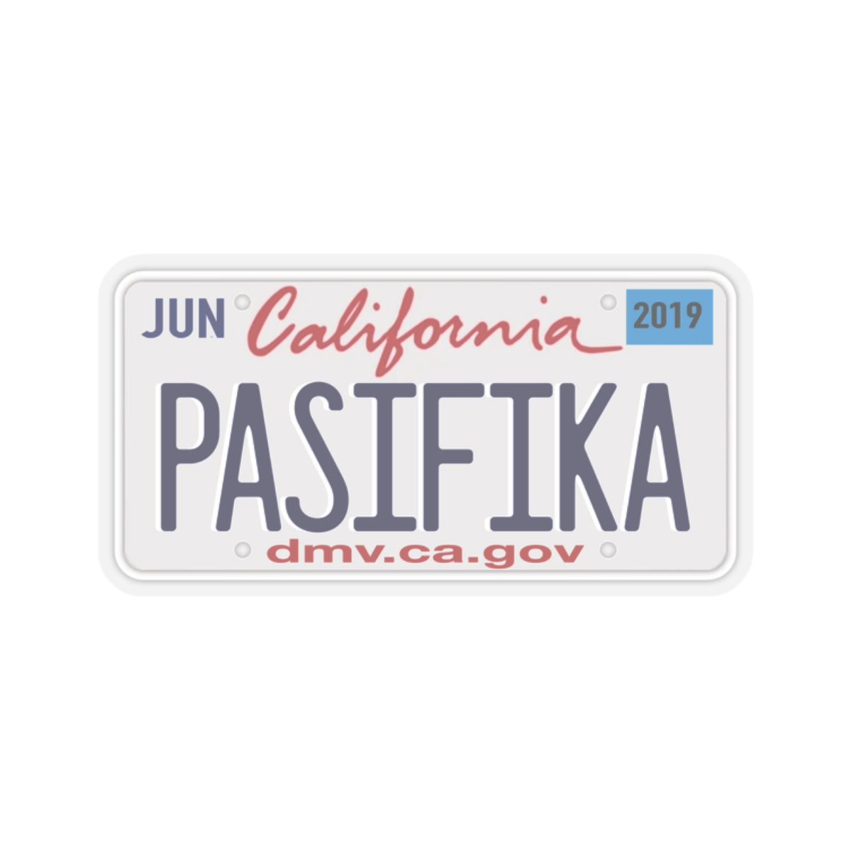 LICENSE PLATE CALIFORNIA Kiss-Cut Stickers