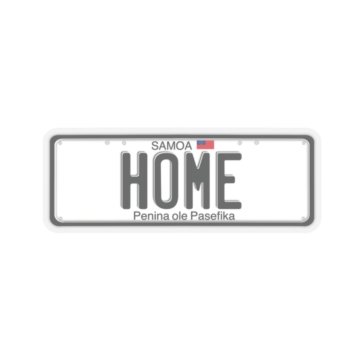 LICENSE PLATE SAMOA Kiss-Cut Stickers