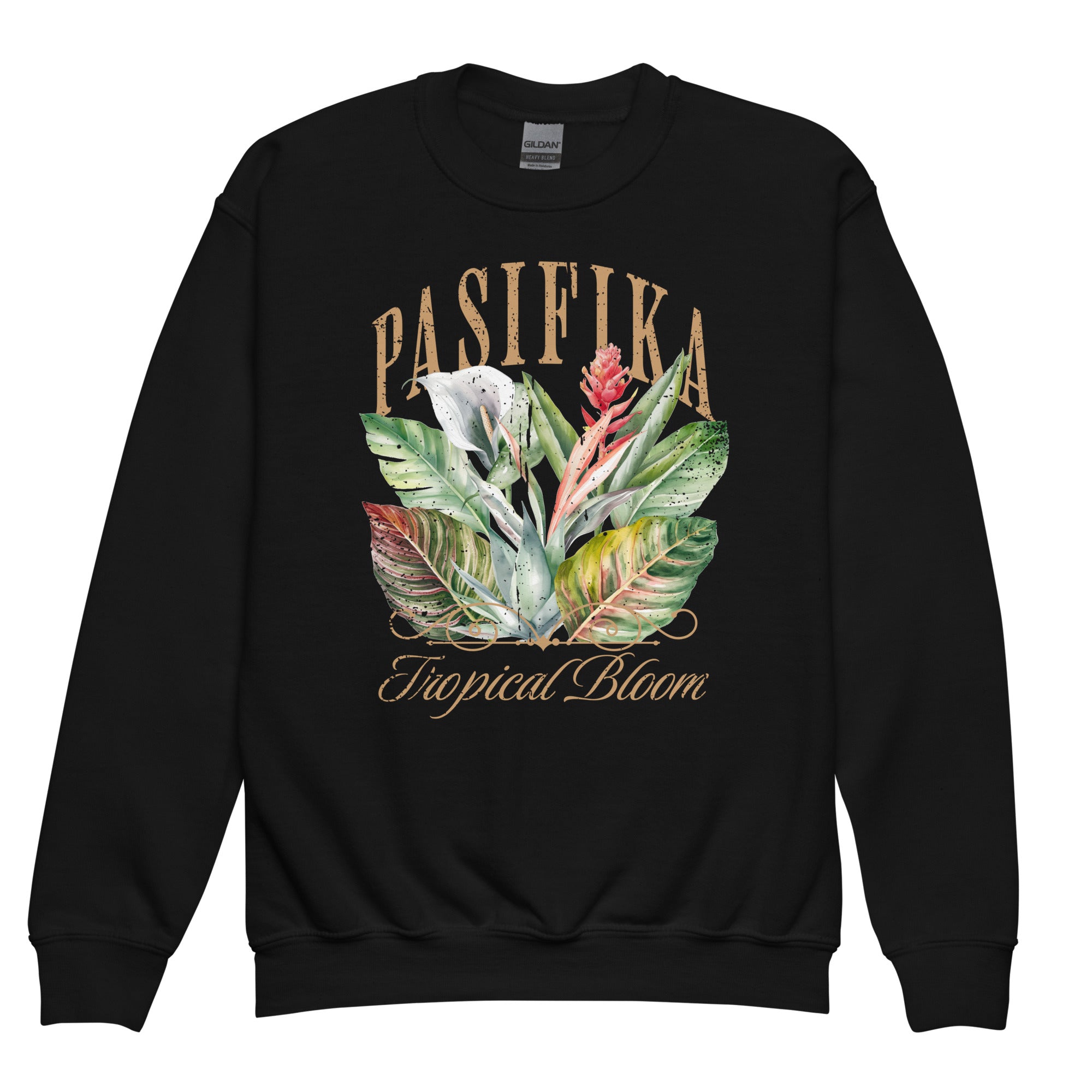TROPICAL BLOOM Youth crewneck sweatshirt