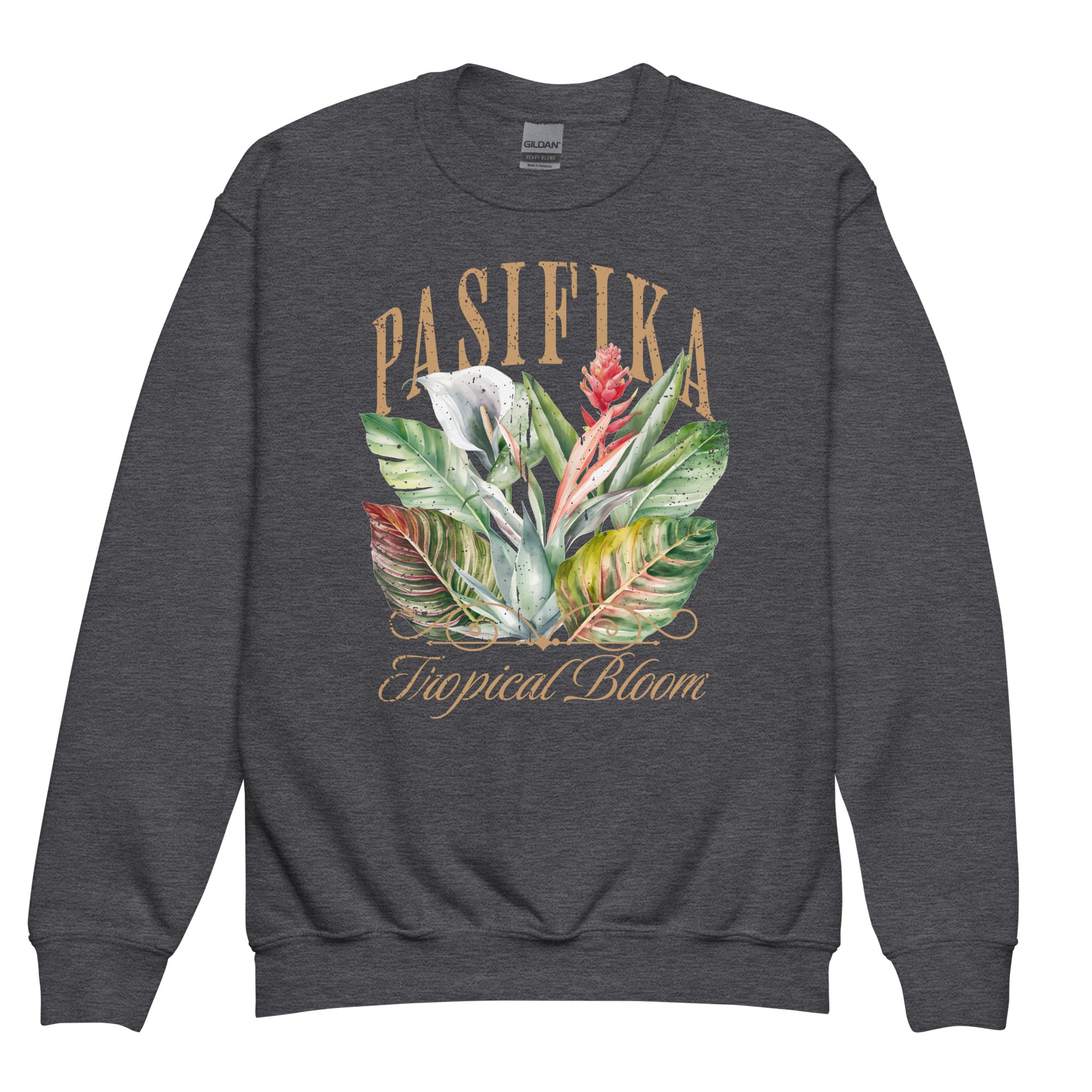 TROPICAL BLOOM Youth crewneck sweatshirt