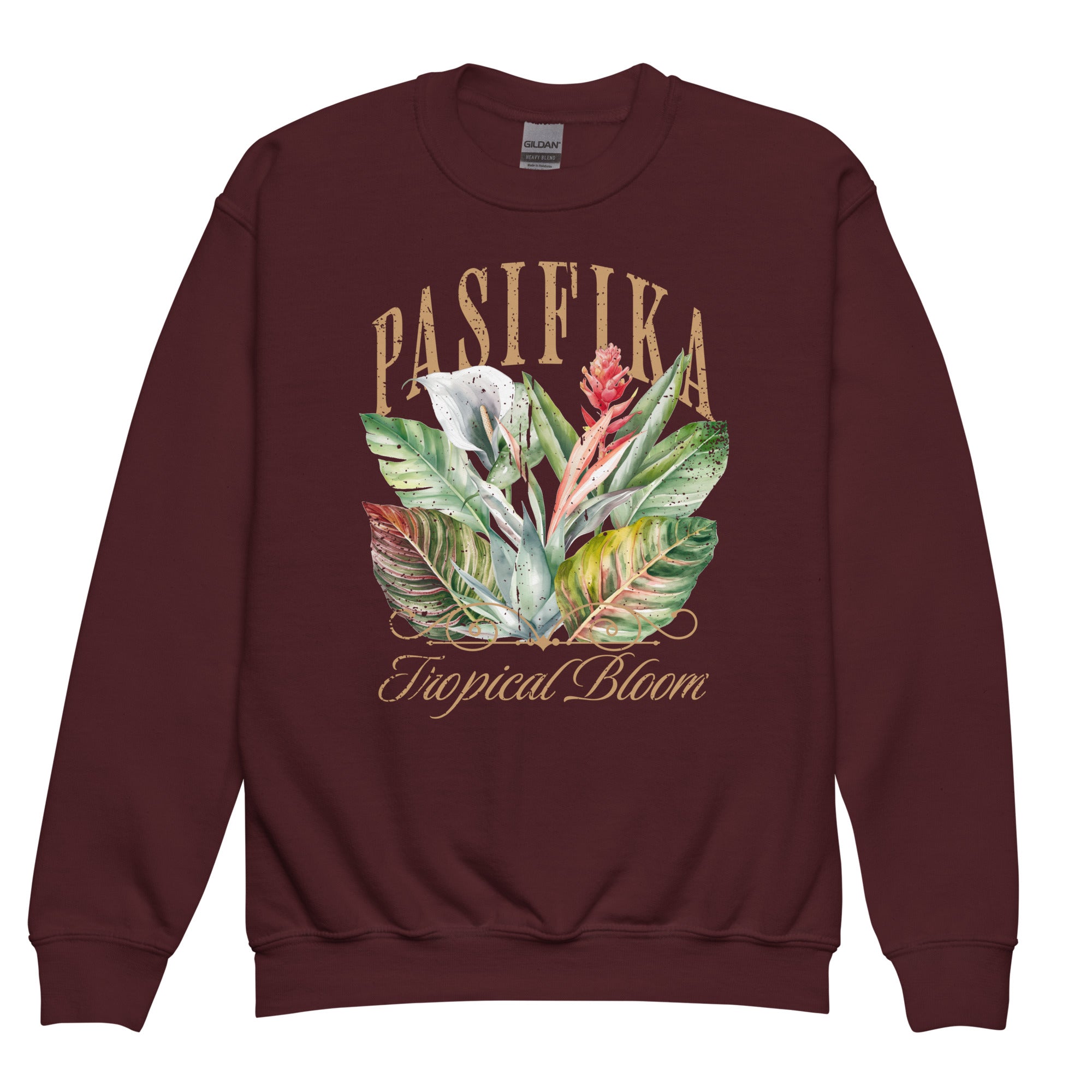 TROPICAL BLOOM Youth crewneck sweatshirt