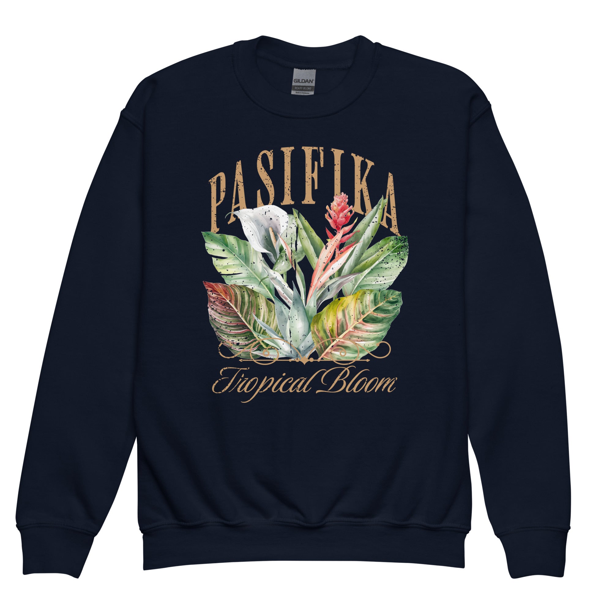 TROPICAL BLOOM Youth crewneck sweatshirt