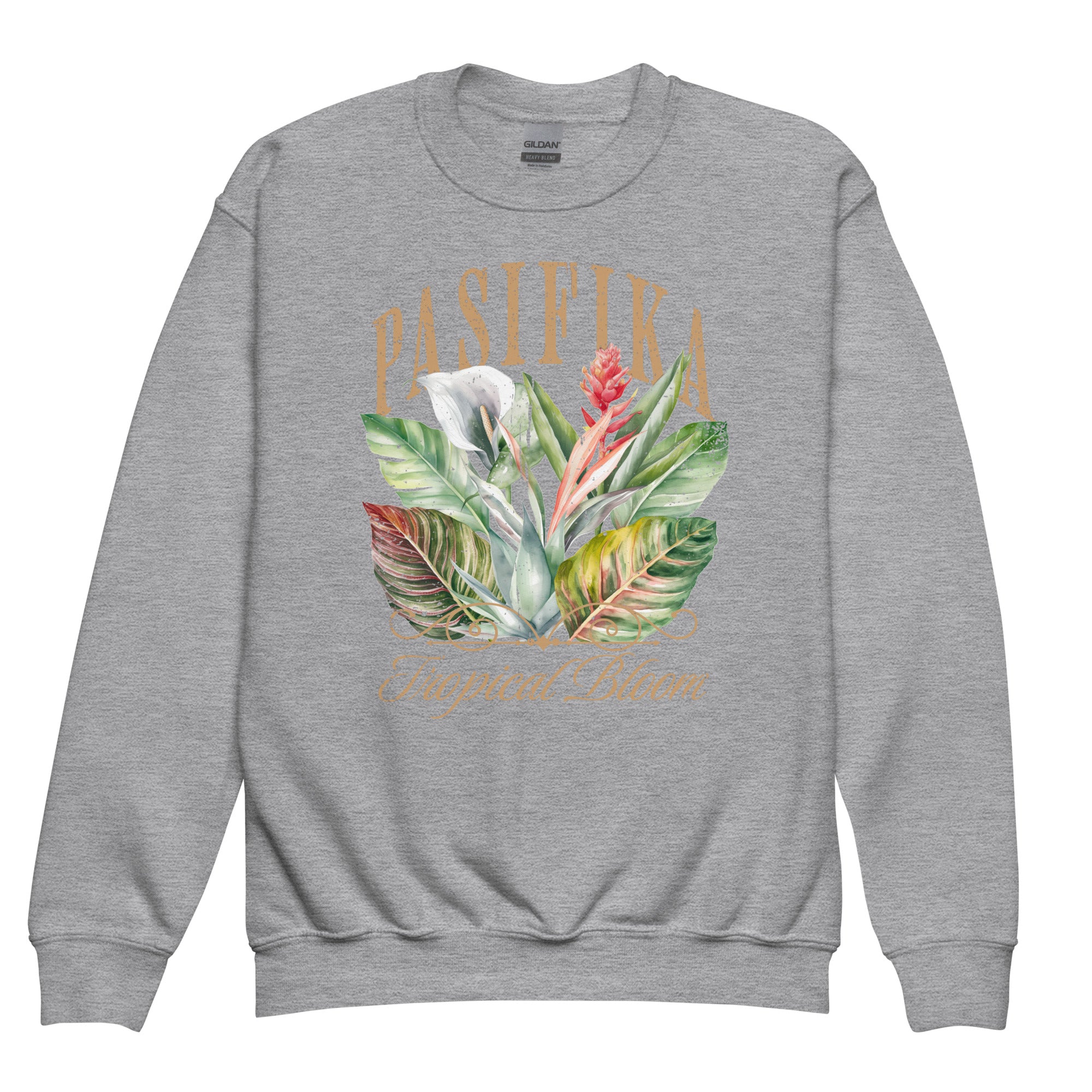 TROPICAL BLOOM Youth crewneck sweatshirt