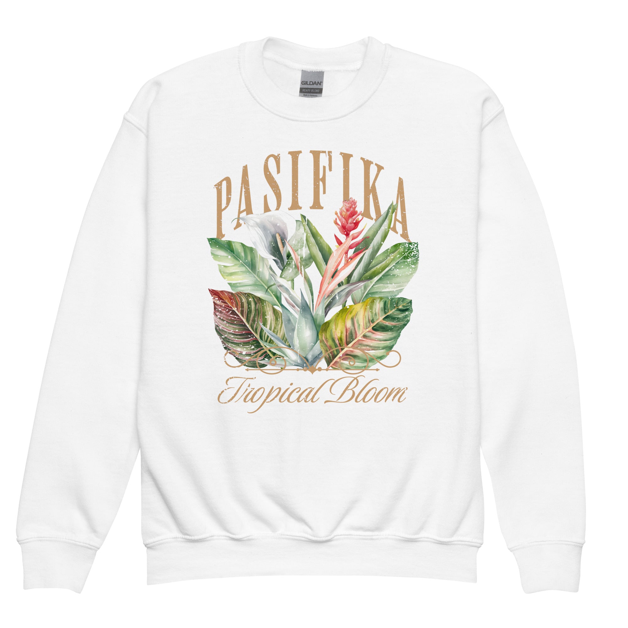 TROPICAL BLOOM Youth crewneck sweatshirt